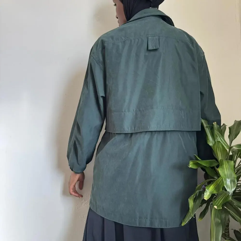 Vintage 90s Forest Green‎ F.S.L. Utility Parka Jacket - S